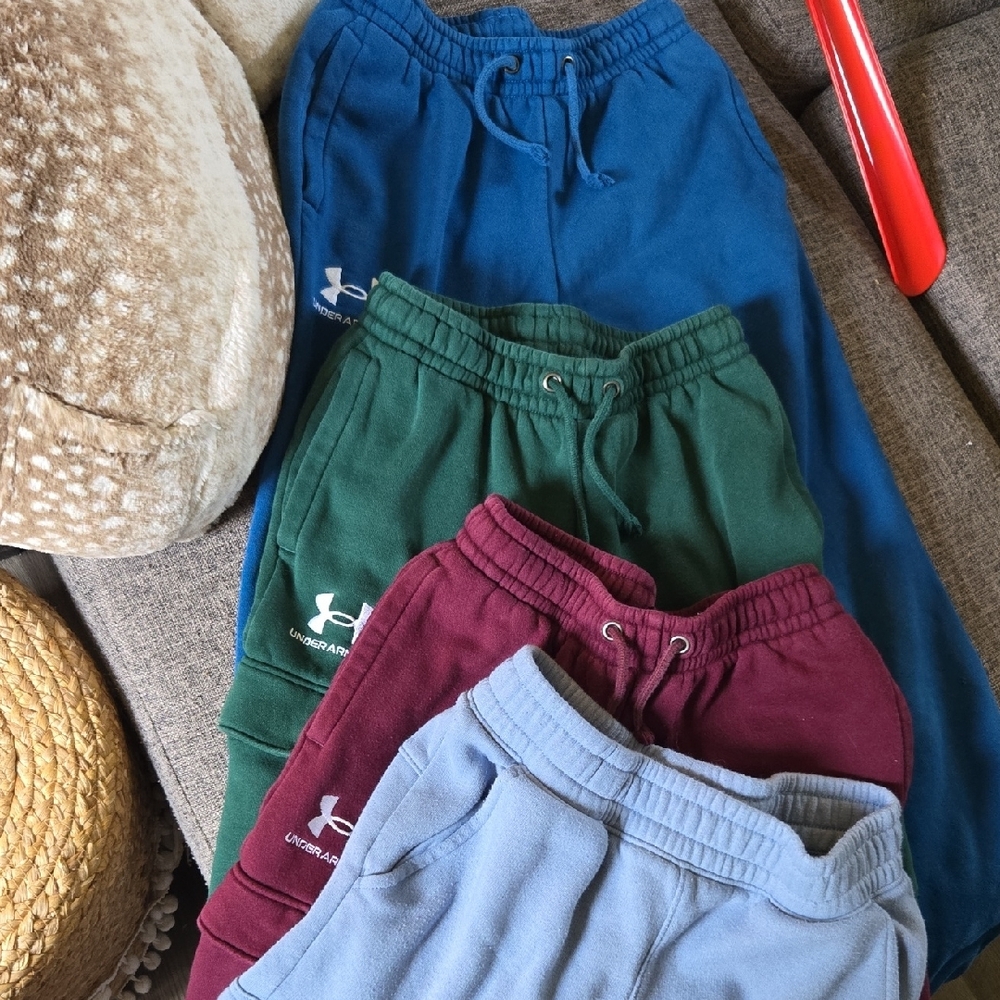 Under Armour Blue and Green Sweatpants Comfortable Athletic Wear